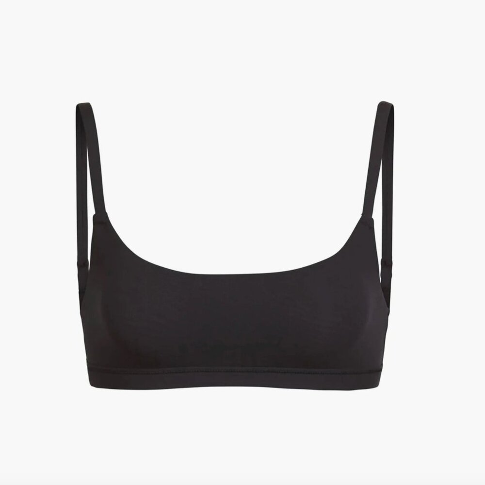 Skims Fits Everybody Scoopneck Bralette Onyx Black 2X - Picture 4 of 11